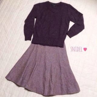 スナイデル(SNIDEL)のsnidel ルーズニットコンビワンピ♡(ひざ丈ワンピース)