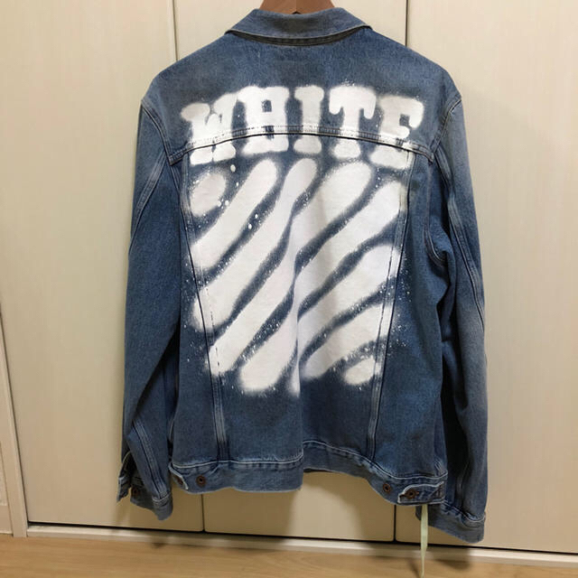 OFF-WHITE - Off-White Sprayed Diagonals Denim Jacket
