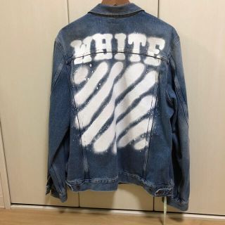 オフホワイト(OFF-WHITE)のOff-White Sprayed Diagonals Denim Jacket(Gジャン/デニムジャケット)