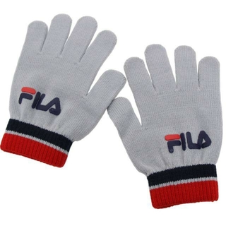 フィラ(FILA)のFILA フィラ 子供用手袋 キッズ手袋 のびのび5本指★グレー【新品】(手袋)