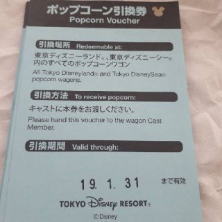 ディズニー(Disney)の東京ディズニーランド、シーのポップコーン引換券(遊園地/テーマパーク)