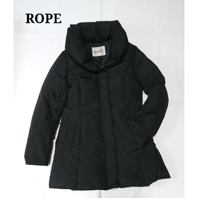 ROPE’(ロペ)のROPE ロペ 美品 ダウンジャケット 黒 サイズ38 レディースのジャケット/アウター(ダウンジャケット)の商品写真