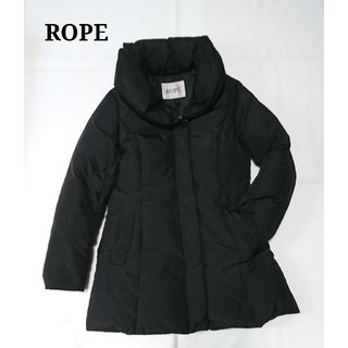 ロペ(ROPE’)のROPE ロペ 美品 ダウンジャケット 黒 サイズ38(ダウンジャケット)