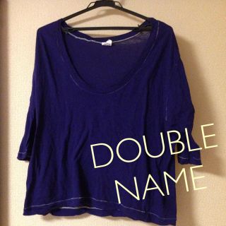 ダブルネーム(DOUBLE NAME)のDOUBLE NAMEニット風ゆるT(Tシャツ(長袖/七分))