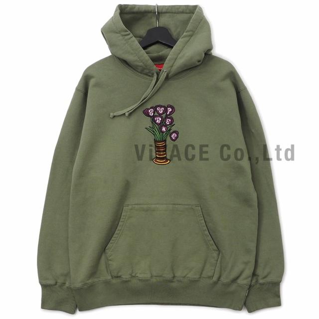 Supreme Flowers Hooded Sweatshirt 緑M