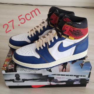 ナイキ(NIKE)のUNION TOKYO AJ1 AIR JORDAN 青 27.5cm(スニーカー)