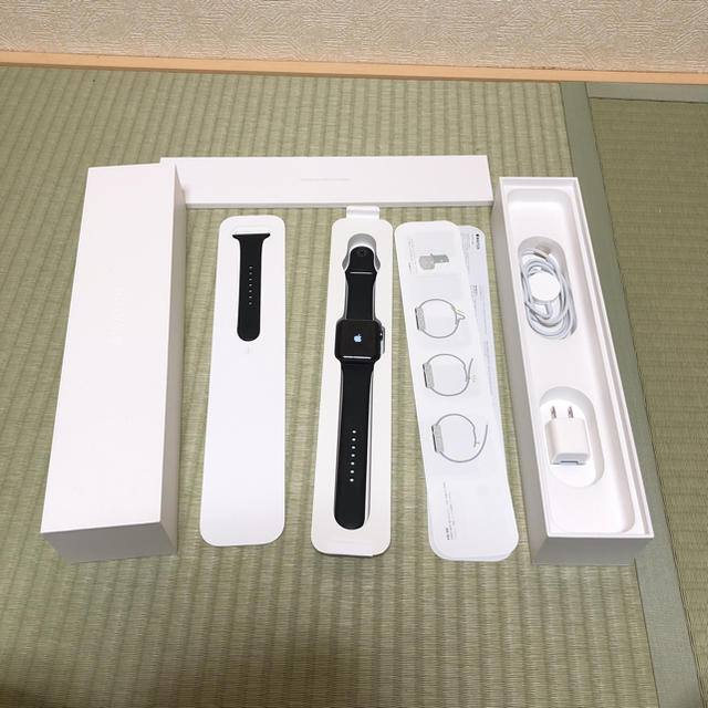 爆買い！ Apple 美品です。 ブラック 42mm watch 専用です！apple - Watch 腕時計(デジタル)