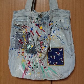 ディーゼル(DIESEL)のディーゼルデニムリメイクBag&ゴムベルト(みかん様専用)(バッグ)