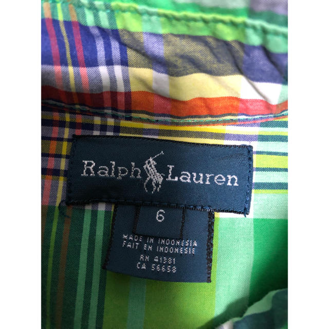 Ralph Lauren(ラルフローレン)の☆ラルフローレン シャツ 長袖 サイズ6(120㎝)☆ キッズ/ベビー/マタニティのキッズ服男の子用(90cm~)(Tシャツ/カットソー)の商品写真