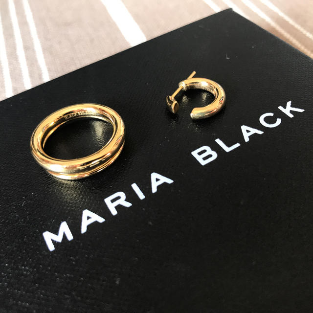 充実の品 MARIA BLACK(マリア BLACK BLACK(マリア ゴールド Huggie ...