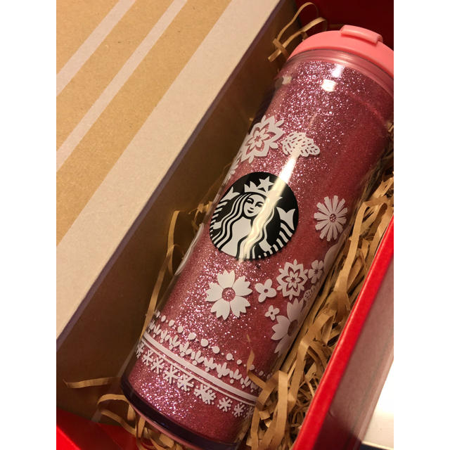 Starbucks Coffee(スターバックスコーヒー)のStarbucks ホリデー2018タンブラーグリッターピンク インテリア/住まい/日用品のキッチン/食器(タンブラー)の商品写真