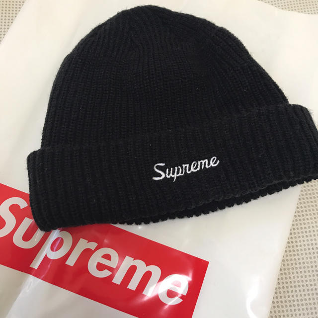 Supreme(シュプリーム)のsupreme LOOSE GAUGE BEANIE ブラック メンズの帽子(ニット帽/ビーニー)の商品写真