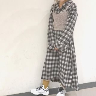 ダブルクローゼット(w closet)のw colset 後ろレースアップボアビスチェ(ニット/セーター)