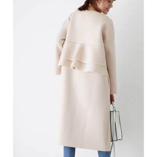 ザラ(ZARA)のMyu バックフリル ボンディング コートカーディガン(ロングコート)