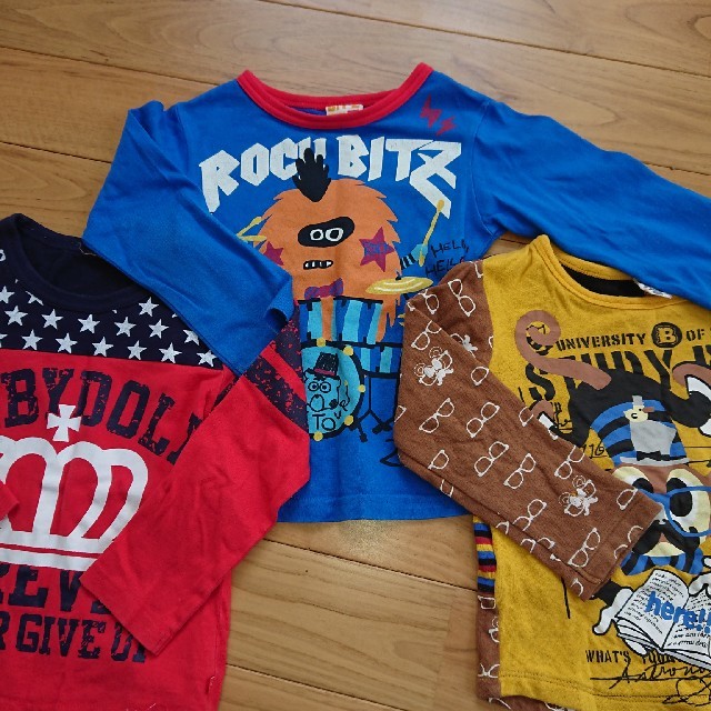 Bit'z(ビッツ)のsize100 ロンT３枚セット キッズ/ベビー/マタニティのキッズ服男の子用(90cm~)(Tシャツ/カットソー)の商品写真