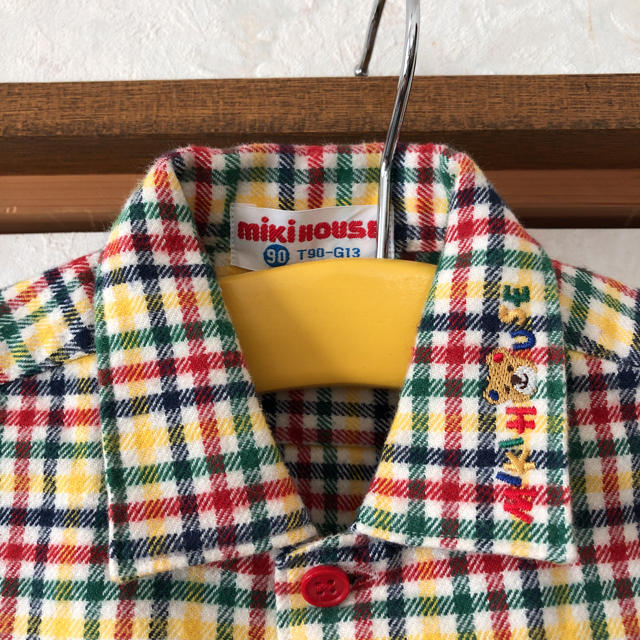 mikihouse(ミキハウス)のミキハウス  長袖ネルシャツ❤️ キッズ/ベビー/マタニティのキッズ服男の子用(90cm~)(ブラウス)の商品写真