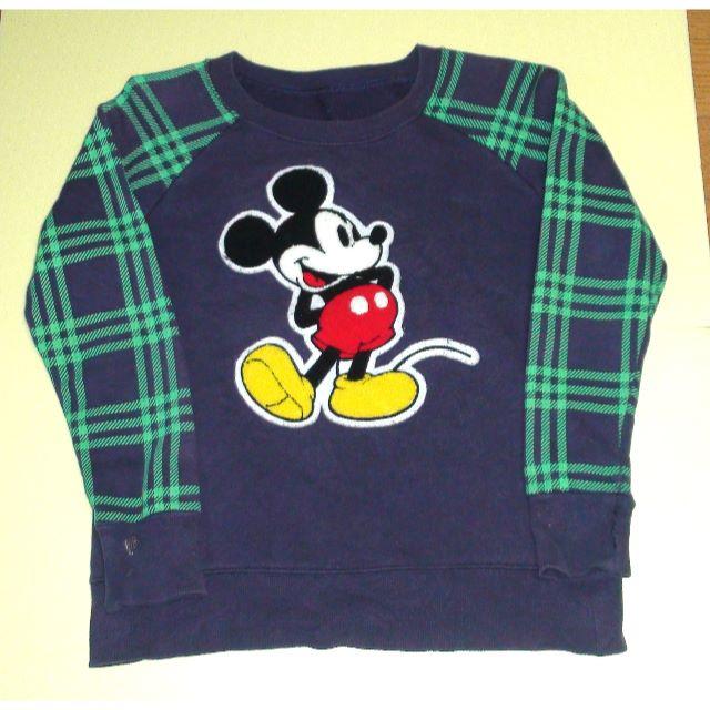 Disney(ディズニー)のミッキーのトレーナー(サイズ130) キッズ/ベビー/マタニティのキッズ服男の子用(90cm~)(Tシャツ/カットソー)の商品写真