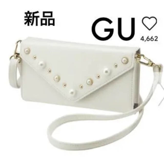 ジーユー(GU)の新品 GU パール ウォレット ショルダーバッグ ミニショルダーバッグ ホワイト(ショルダーバッグ)