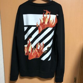 オフホワイト(OFF-WHITE)のOff-white Diag Fire Crewneck M(スウェット)