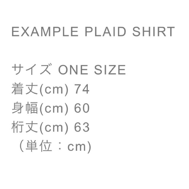 EXAMPLE PLAID SHIRT チェックシャツ 2