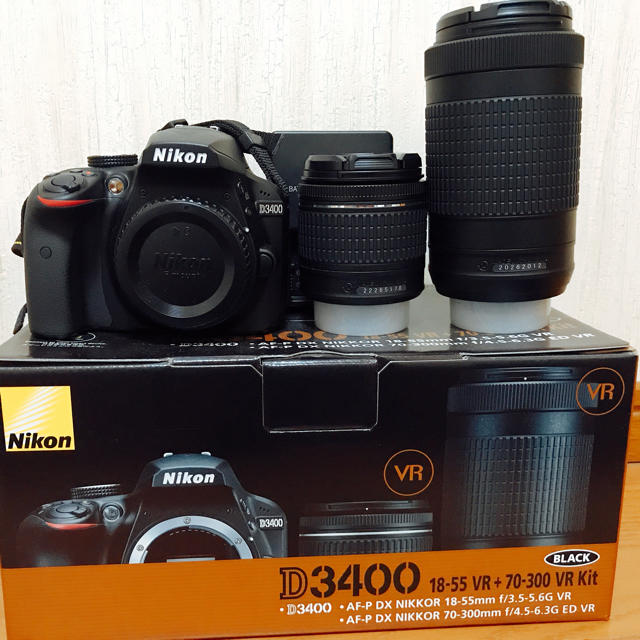 Nikon 一眼レフカメラ D3400 使用回数2回 おまけ付き お手軽価格で贈り