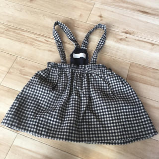 ザラキッズ(ZARA KIDS)のぱる様 zara サスペンダー付きチェックスカート 98 (スカート)