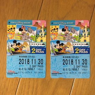 ディズニー(Disney)のディズニーリゾートライン2dayパス(遊園地/テーマパーク)