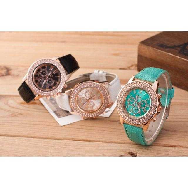 MB009 早い者勝ち！白×ピンクゴールドビジュー時計 レディエミリアウィズ好き レディースのファッション小物(腕時計)の商品写真