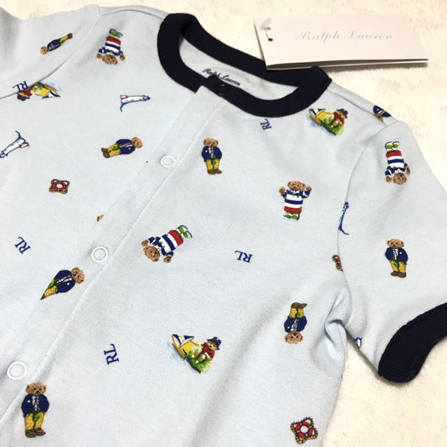 Ralph Lauren(ラルフローレン)の大人気☆新品✨ベアー柄 ショートオール  3M/60 キッズ/ベビー/マタニティのベビー服(~85cm)(ロンパース)の商品写真