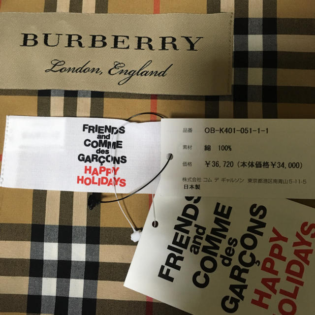 BURBERRY - cdg バーバリー コラボ コムデギャルソン 大判ストール マフラー 新品 国内の通販 by ポリタン(p_-)'s