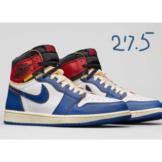 ナイキ(NIKE)の27.5【新品】UNION JORDAN 1 Blue  ユニオン ジョーダン(スニーカー)