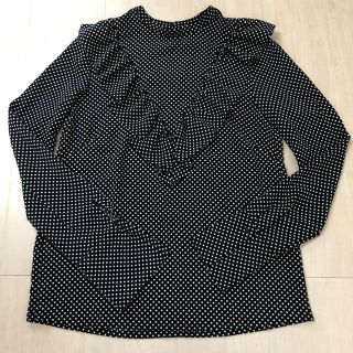 エイチアンドエム(H&M)のH&M ドットブラウス サイズ2(シャツ/ブラウス(長袖/七分))