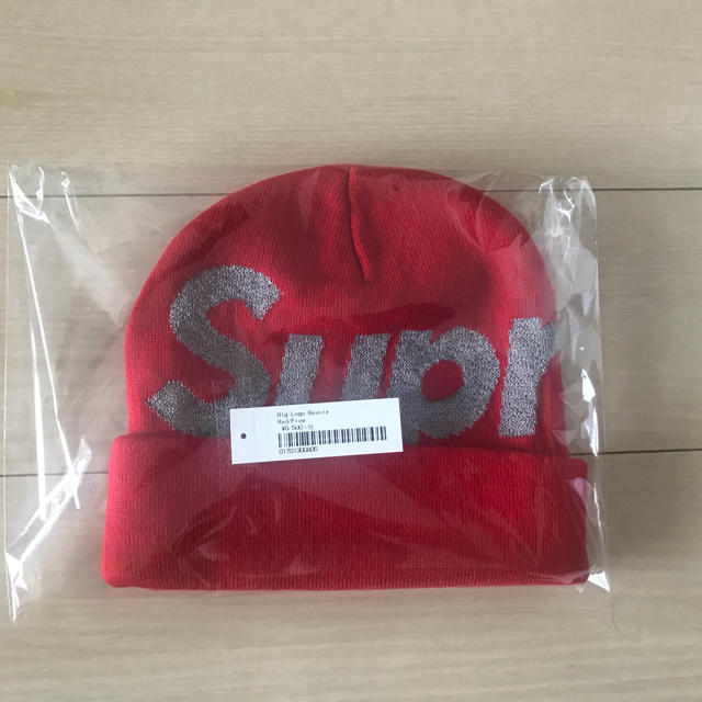 Supreme(シュプリーム)のSUPREME BIG LOGO BEANIE RED 赤 試着のみ メンズの帽子(ニット帽/ビーニー)の商品写真