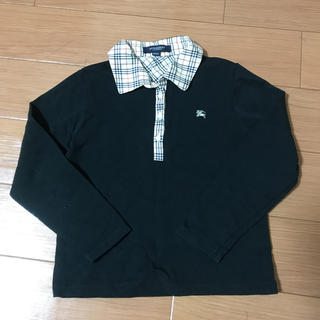 バーバリー(BURBERRY)の美品‼︎Burberry長袖カットソー黒130cm(Tシャツ/カットソー)
