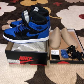 ナイキ(NIKE)の美品 28 NIKE AIR jordan 1 ROYAL ロイヤル us10(スニーカー)