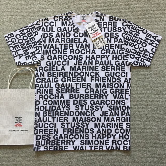 COMME des GARCONS(コムデギャルソン)のコムデギャルソン クリスマス コラボレーション ロゴTシャツ M ギャルソン メンズのトップス(Tシャツ/カットソー(半袖/袖なし))の商品写真