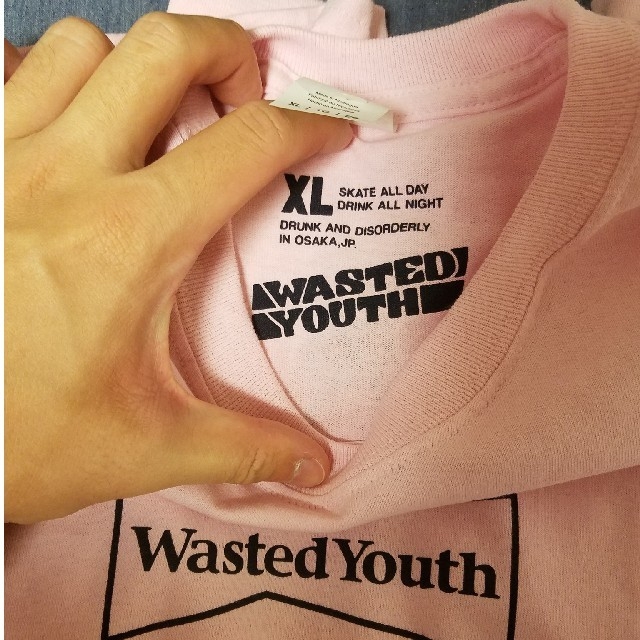 wasted youth XL pink  ロンT メンズのトップス(Tシャツ/カットソー(七分/長袖))の商品写真