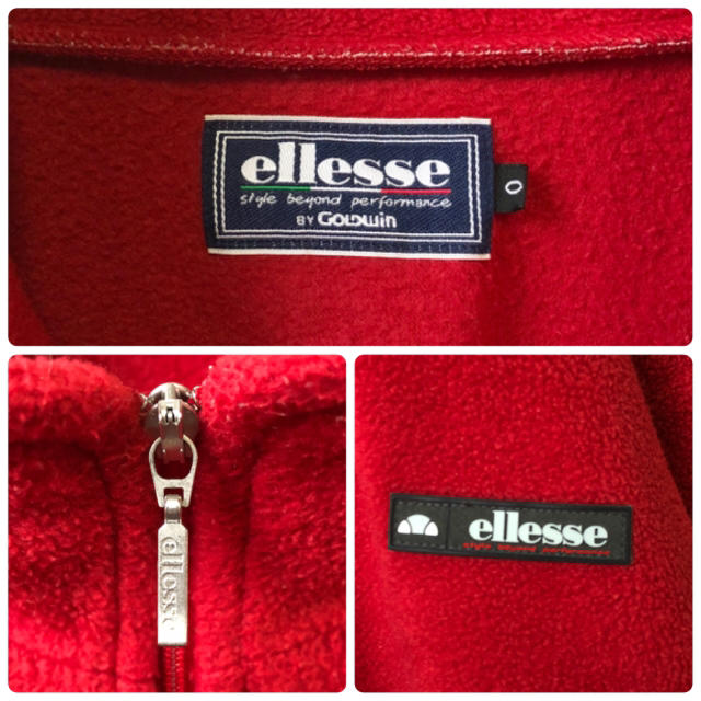 ellesse フリースジャケット　エレッセ　ヴィンテージ　ハーフジップ　美品