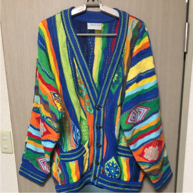 COOGI - COOGI クージー カーディガン ニット 総柄 3D ビンテージの