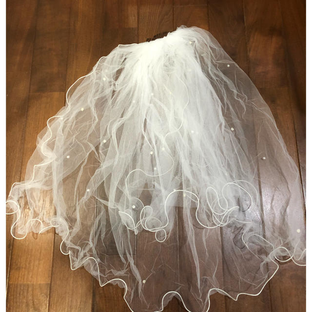 ウェディングベール  パール付 レディースのフォーマル/ドレス(ウェディングドレス)の商品写真