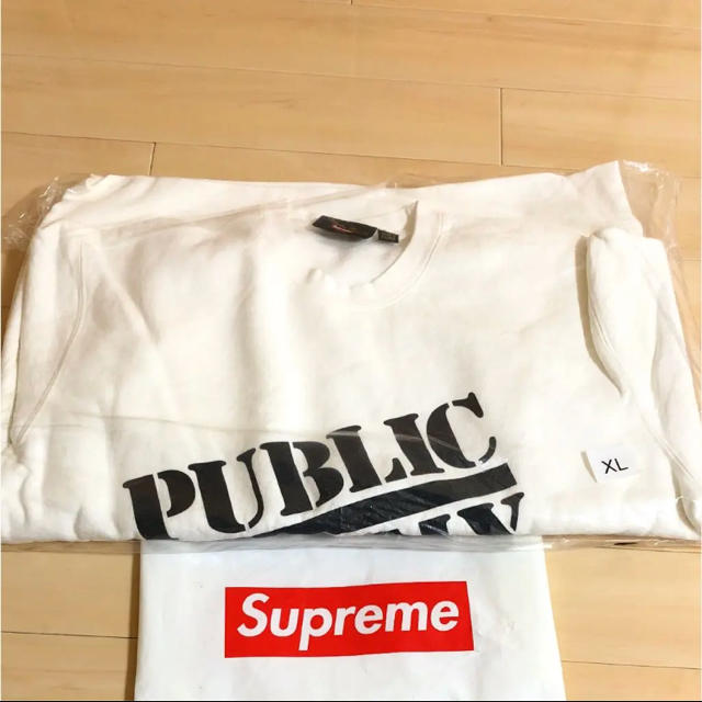 メンズ【XL】Supreme Public Enemy Crewneck 白