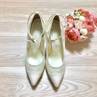 エスペランサ(ESPERANZA)の※本日17時まで27さま専用【結婚式・花嫁】レースシューズ(ハイヒール/パンプス)