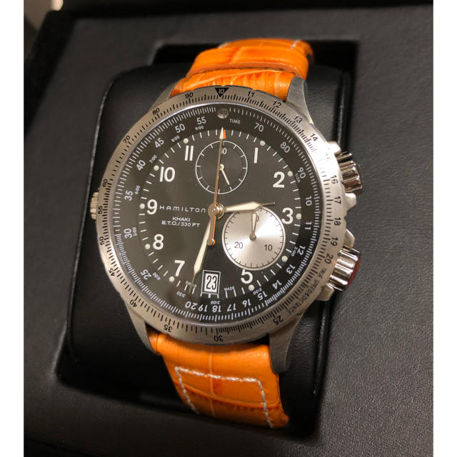 Hamilton(ハミルトン)の極美品 ハミルトン カーキ ETO メンズの時計(レザーベルト)の商品写真