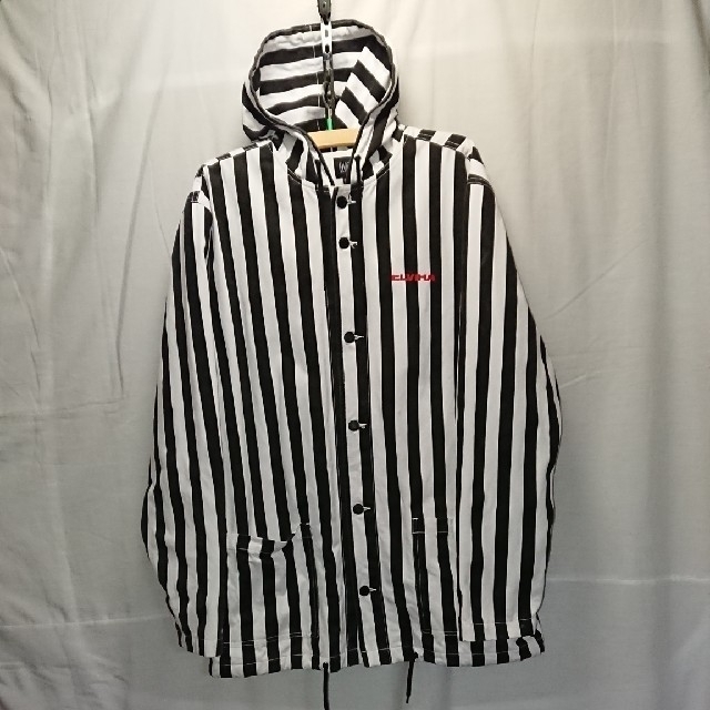 OFF-WHITE(オフホワイト)の【ELVIRA】ストライプ フーデットコート メンズのジャケット/アウター(マウンテンパーカー)の商品写真