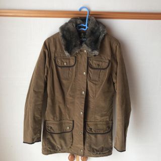 バーブァー(Barbour)のbarbour バブアー オイルジャケット uk8 ファー付き 美品(ミリタリージャケット)