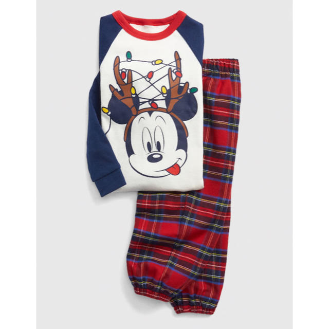 GAP Kids(ギャップキッズ)の【新品】110cm Disney Mickey フランネル 長袖パジャマ キッズ/ベビー/マタニティのキッズ服男の子用(90cm~)(パジャマ)の商品写真