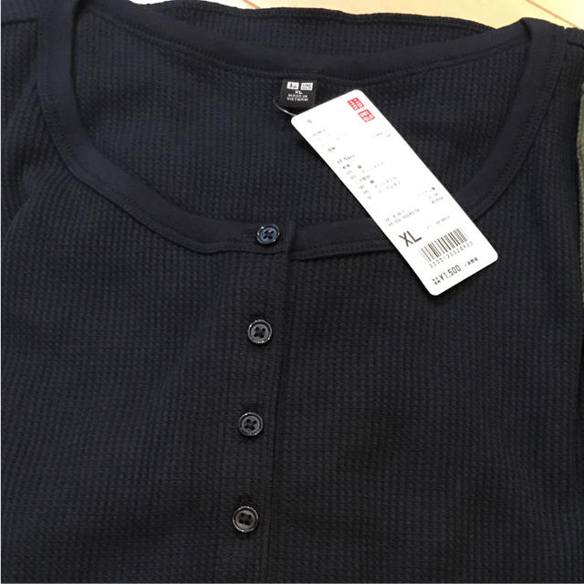 UNIQLO(ユニクロ)の新品◎UNIQLO  ワッフルヘンリーネックT レディースのトップス(Tシャツ(長袖/七分))の商品写真