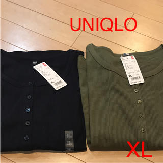 ユニクロ(UNIQLO)の新品◎UNIQLO  ワッフルヘンリーネックT(Tシャツ(長袖/七分))