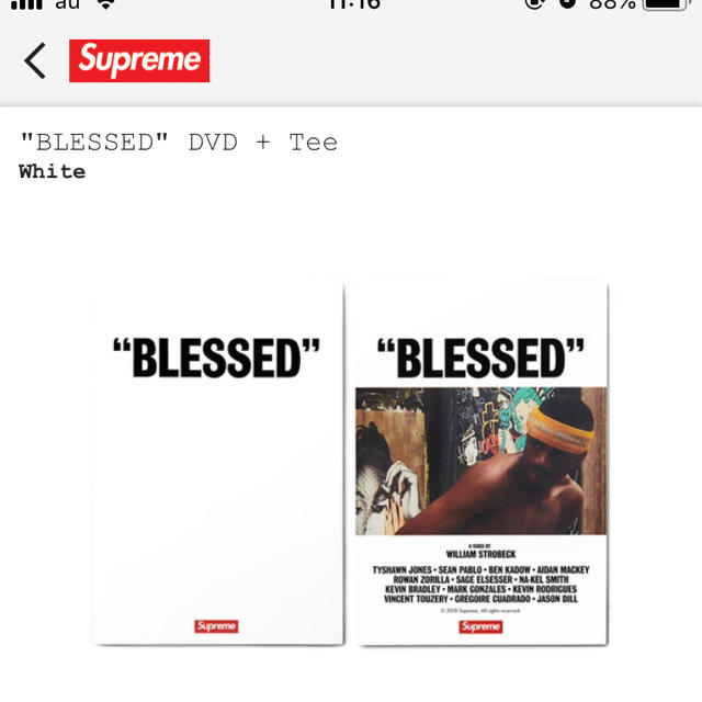 Supreme BLESSED DVD TEE XLサイズ シュプリーム