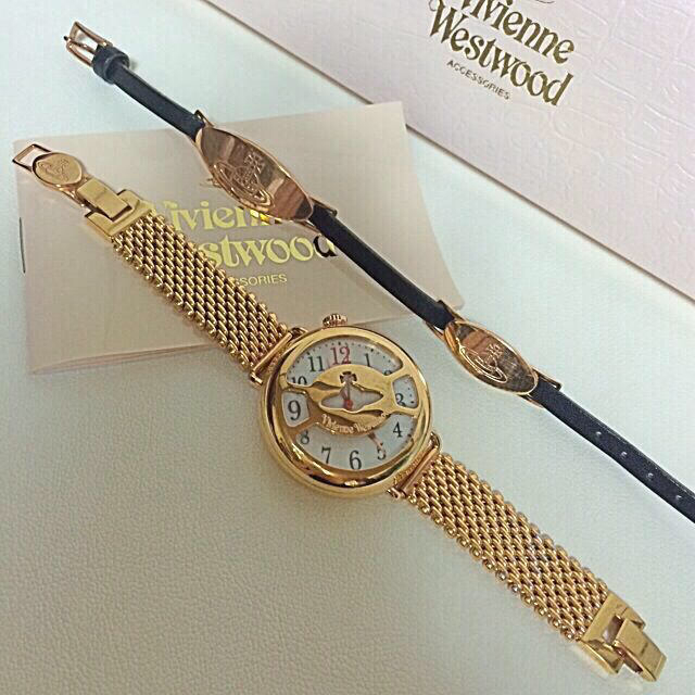Vivienne Westwood(ヴィヴィアンウエストウッド)のヴィヴィアンピンクゴールド時計とブレス レディースのファッション小物(腕時計)の商品写真
